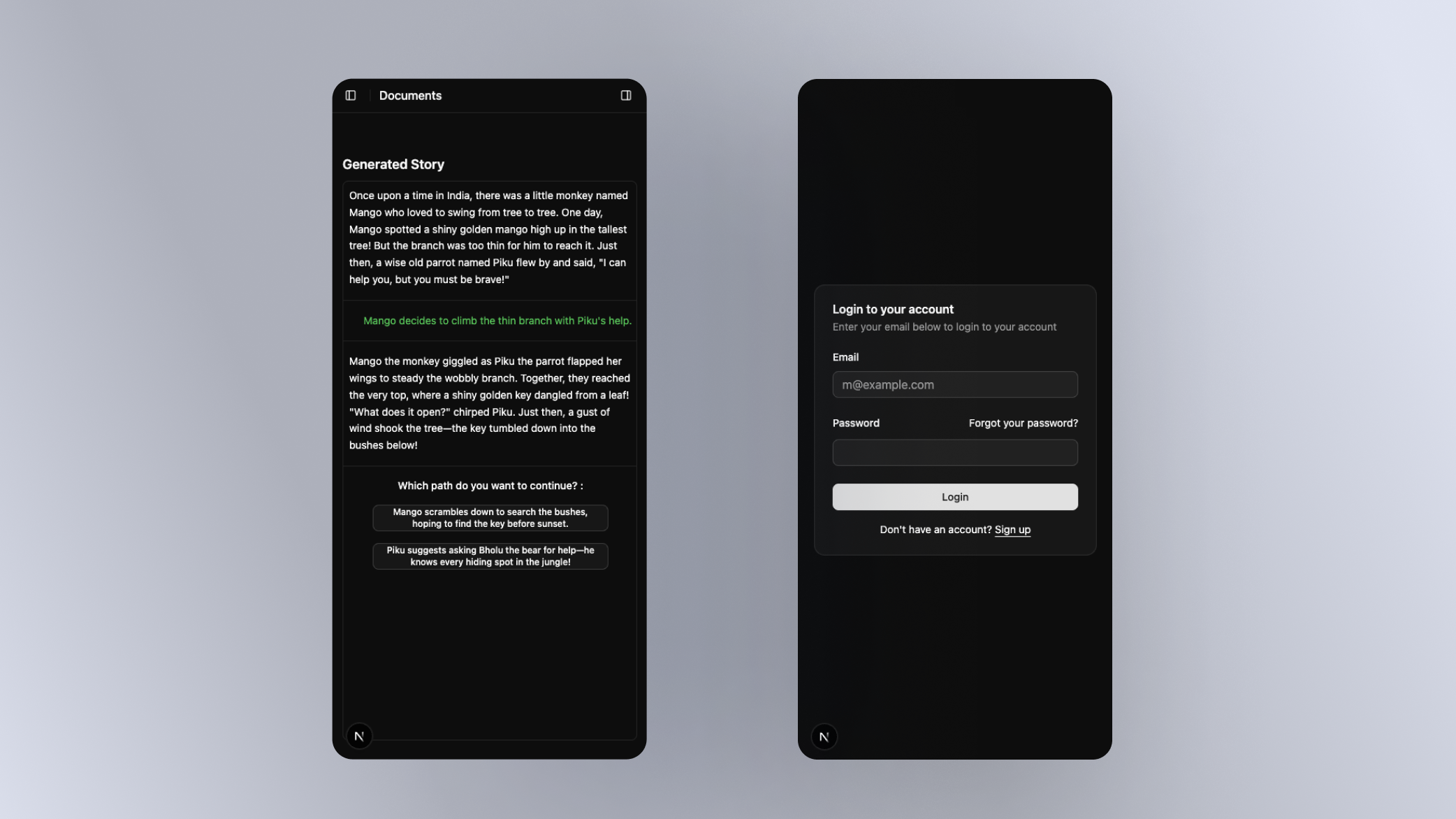 AI Interactive Story generator - NextJS, NestJS, Firebase and Hugging ...